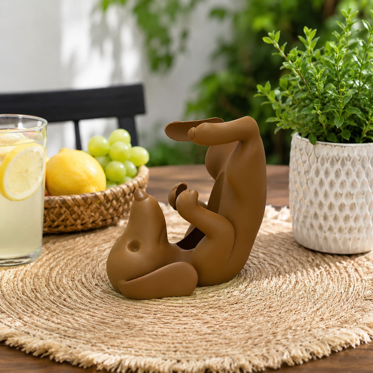 Soporte de Mesa para Vino: Silueta de Perrito